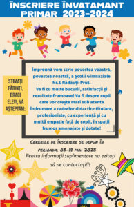 Înscriere învățământ primar 2023-2024